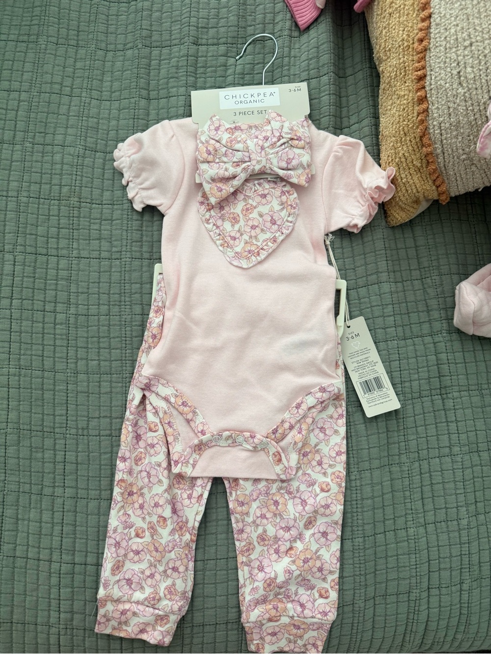 Pink Floral Baby Matching Set